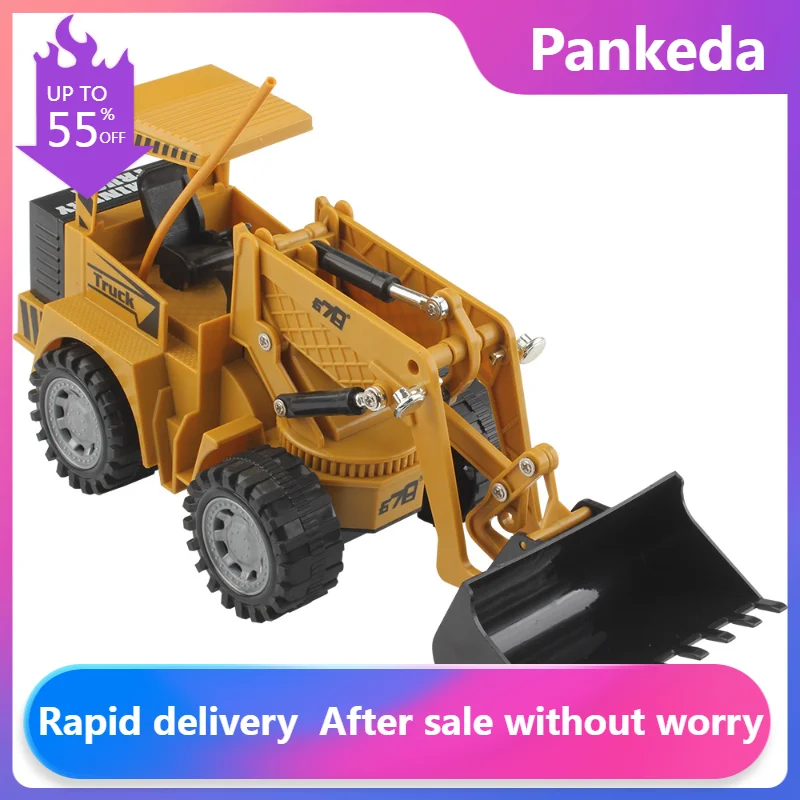 

6 Mdels RC Excavator 1/24 2.4GHz 5CH RC Construction Truck Engineering Vehicles Educational Toys for Kids with Light Music