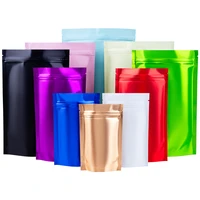 100pcs color matte aluminum foil ziplock bag biscuit snack food accessories storage seal sustainable eco friendly packaging bags
