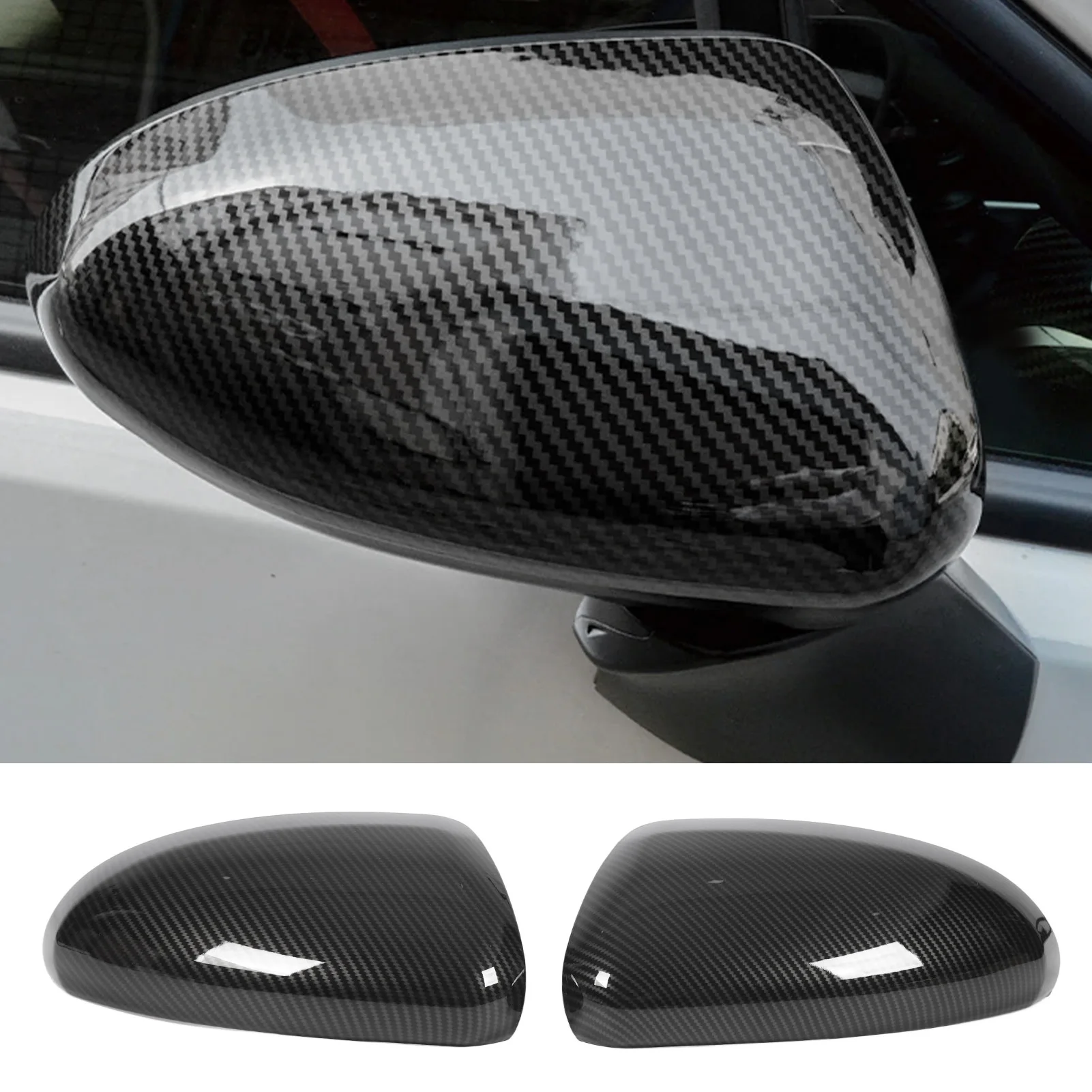 

Car Rearview Mirror Cover Trim Carbon Fiber Style Gloss Surface Side Door Wing Mirror Cap Replacement For Subaru BRZ GR86 2022+