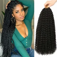 sambriad synthetic 14 inch passion twist braiding crochet hair spring twist kinky curly synthetic hair extensions for women