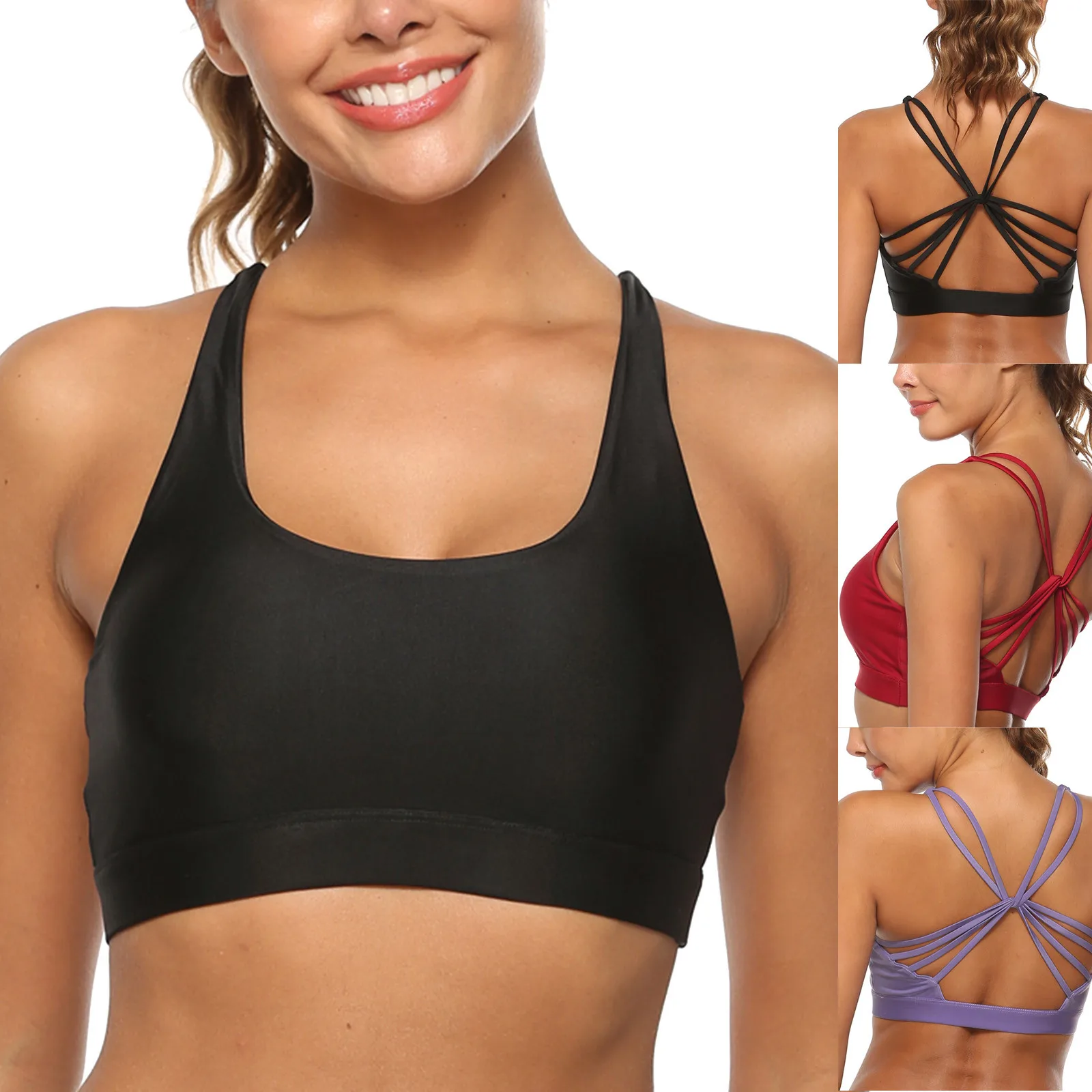 

Женский фитнес красивый горячий сексуальный бюстгальтер для йоги с застежкой сзади карман для сотового телефона бюстгальтер для йоги спортивный бюстгальтер 2 полосы Топ