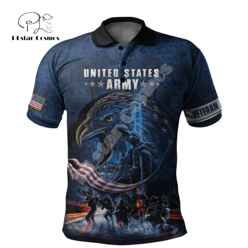 Рубашка-поло с коротким рукавом Повседневная Уличная одежда в стиле ретро