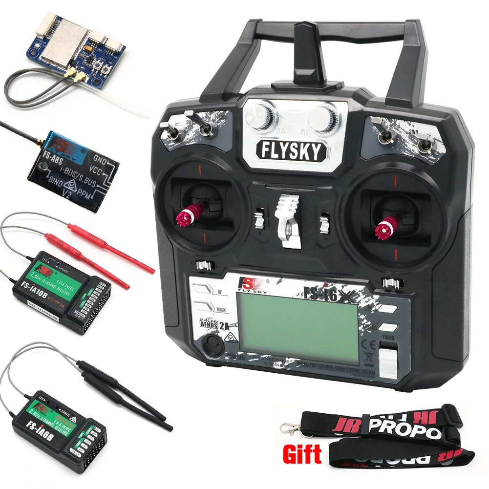 Enlarge FLYSKY FS-i6X I6X 10CH AFHDS 2A Radio Transmitter with X6B IA6B IA10B A8S Receiver 2.4GHz for RC Aairplane Helicopter FPV Drone