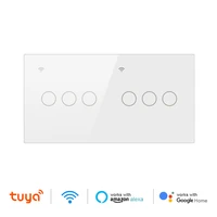cbe tuya smart wifi light touch switch eu standard 456 gang wifi wall light switch voice control work with alexa google home