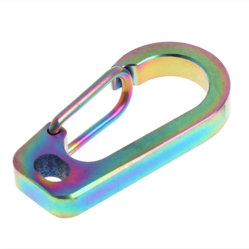 Пружинный брелок с плоским отверстием D пряжка для фонарика карабин инструмент
