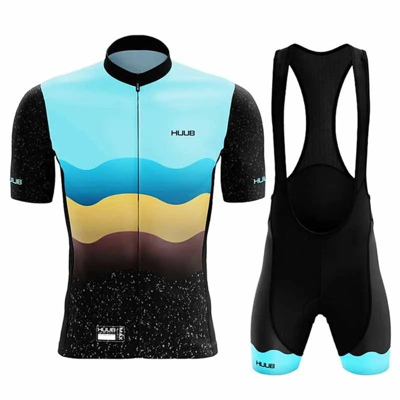 

Summer Cycling Jersey Set Men's HUUB Short Sleeve Mountain Uniform Ropa Ciclismo Cycling Maillot Pro Team Cycling Clothing Suit