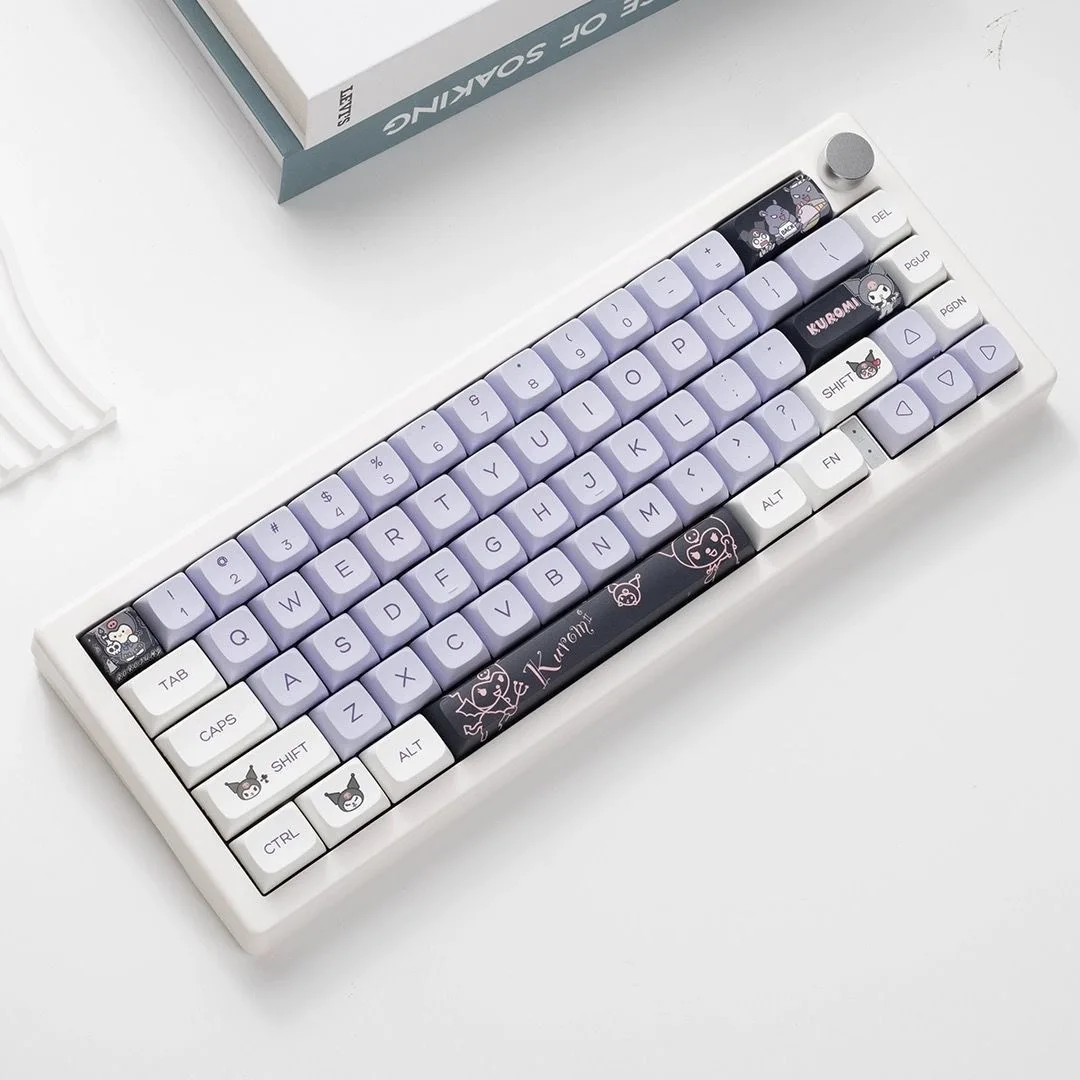 Милые Мультяшные колпачки для клавиатуры Kuromi XDA Height PBT под заказ совместимы с
