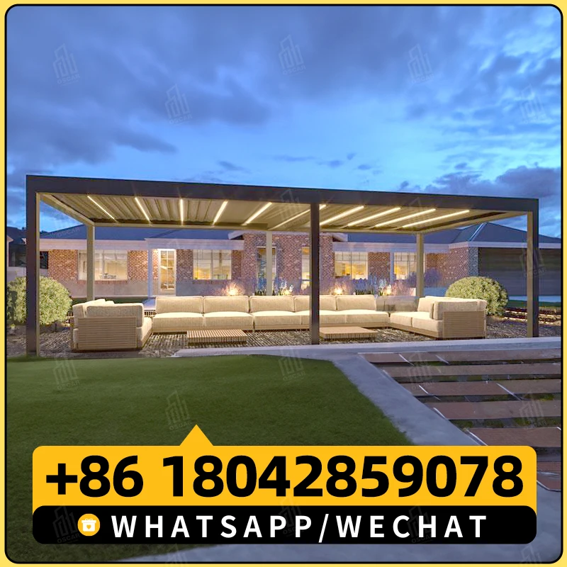 Индивидуальная Современная жесткая верхняя беседка 12x16 алюминиевая наружная