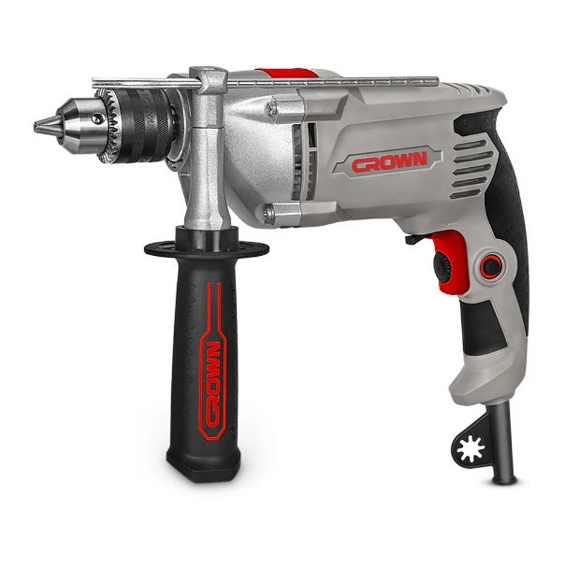 Дрель ударная CROWN CT10130 (Мощность 810 Вт металлический корпус редуктора