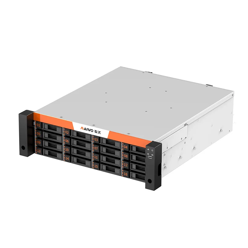 Фото Сервер NAS MAIWO 3U16 с 16 отсеками для дисков, однопортовый, с поддержкой SAS/SATA HDD/SSD, сетевой порт, док-станция NAS №2
