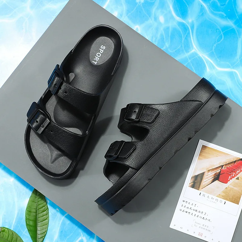 

Домашняя обувь на платформе, Нескользящие пляжные туфли, летняя женская обувь для отдыха