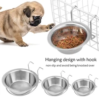 practical metal pet supplies feeding food pet crate bowl pet feeder dog bowl food water feeder cage