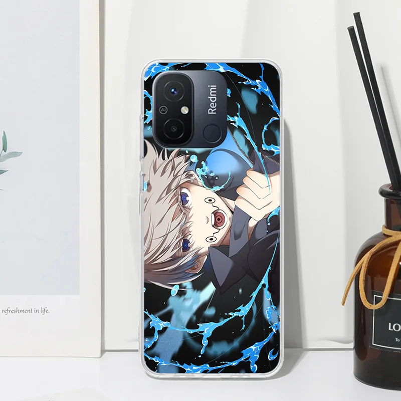 Японский чехол для телефона аниме Jujusu-Kaisen Xiaomi Redmi 12C 12 10C 10A 10 9C 9A 9T 9 8A 8 7A 7 6A 6 Pro K70 K40 K20