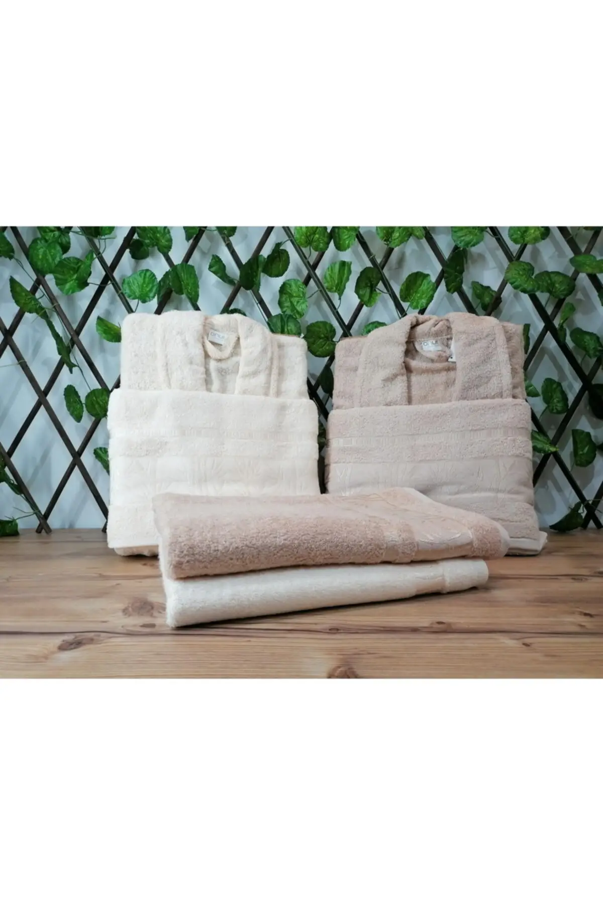 

Набор из 6 банных халатов из 100 бамбука (2 халата-2 полотенца для головы-2 банных полотенца)