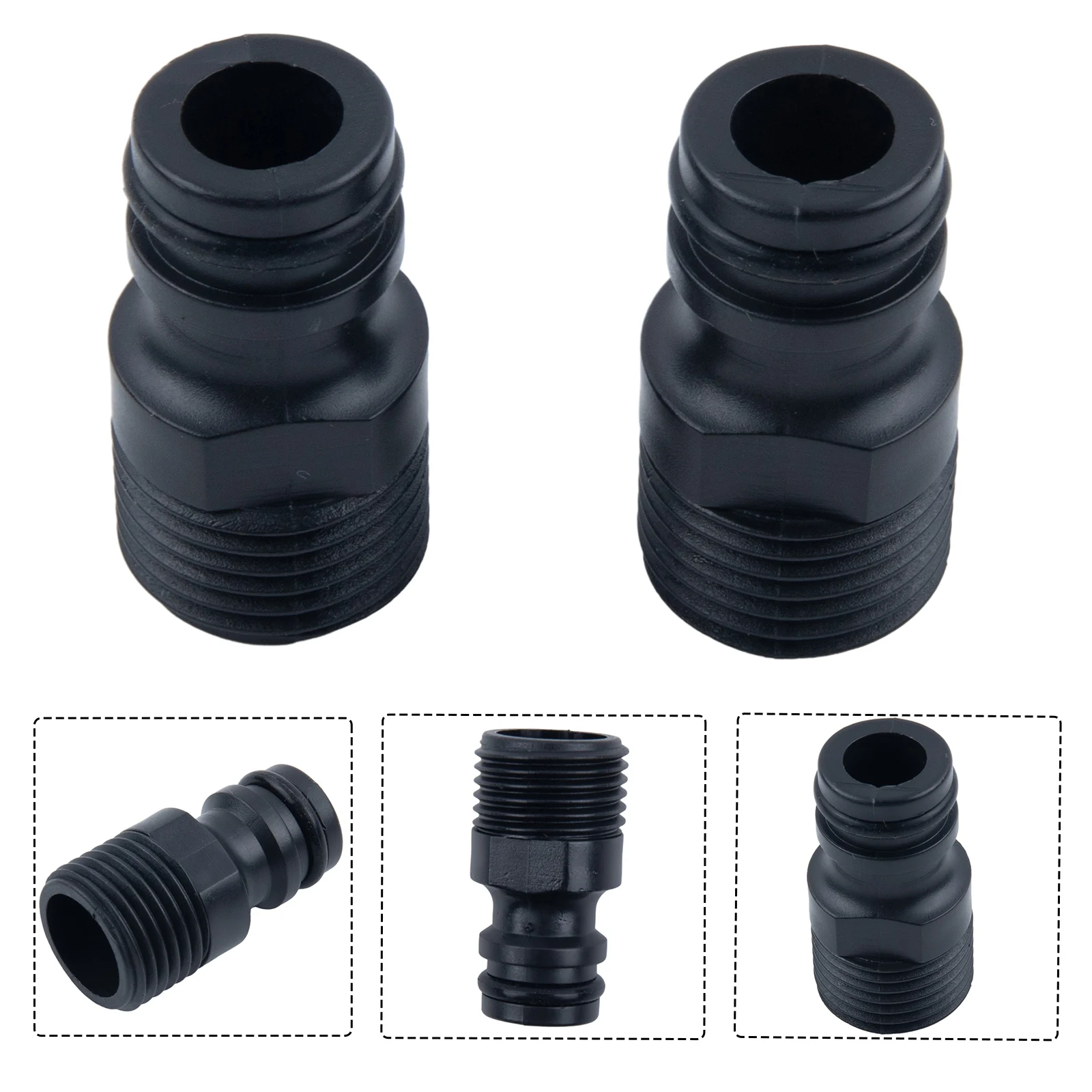 

Garden Tap Adaptor Pipe Connector Nipple Tap Adaptor Outer Nipple Practical Quick Coupler Threaded 1/2 Inch 4 Points