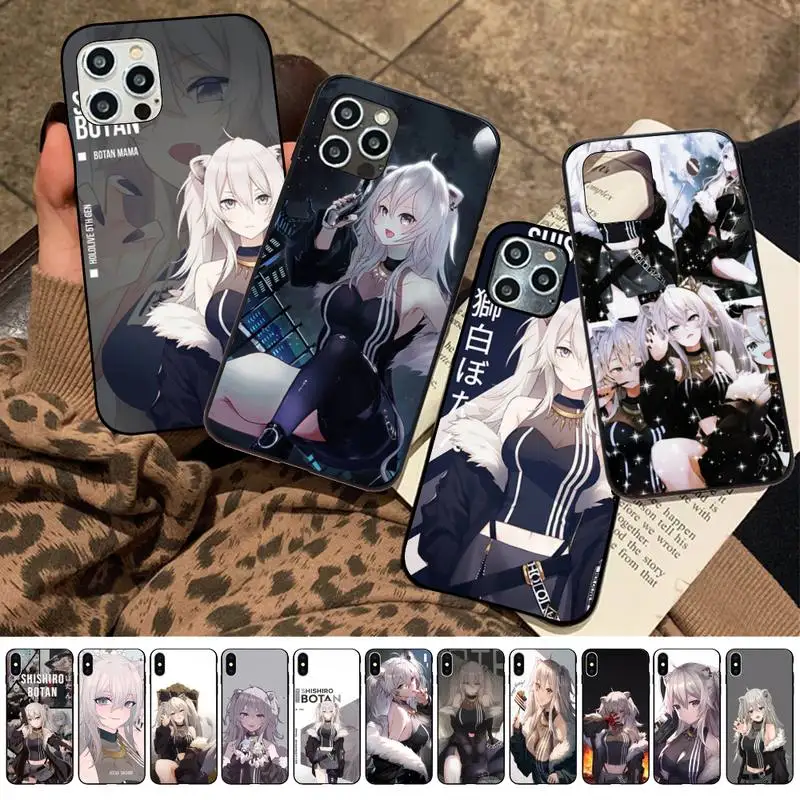 

MaiYaCa Shishiro Botan Hololive Phone Case for iPhone 11 12 13 mini pro XS MAX 8 7 6 6S Plus X 5S SE 2020 XR case