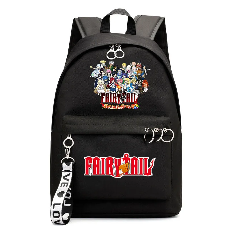 

Детский рюкзак с рисунком «Фея хвост», Повседневная сумка для мальчиков и девочек, школьный ранец для подростков и студентов, уличная дорожная сумка
