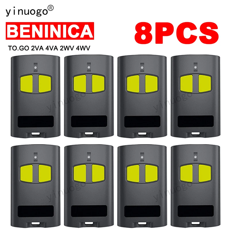 

8PCS BENIINCA TO GO 2VA 4VA 2WV 4WV Remote Control BENINCA Garage Door Remote Control 433.92MHz Rolling Code Gate Control Opener