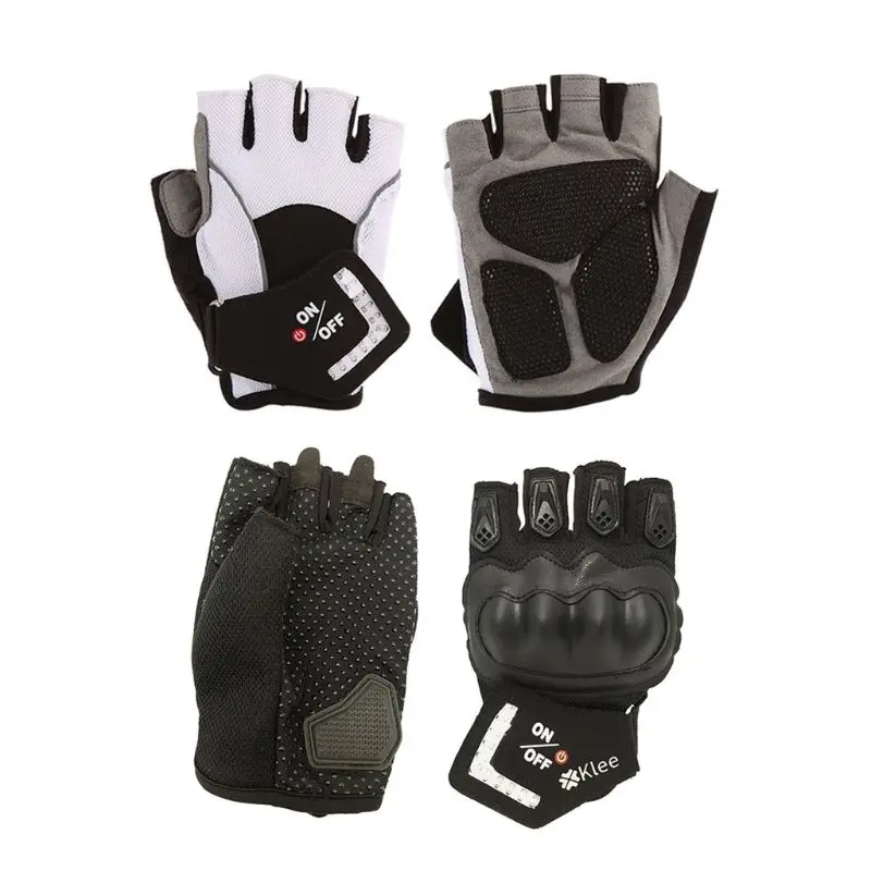 

1Pair Rechargeable LED Automatic Induction Turn Outdoor Cycling Gloves Dropship