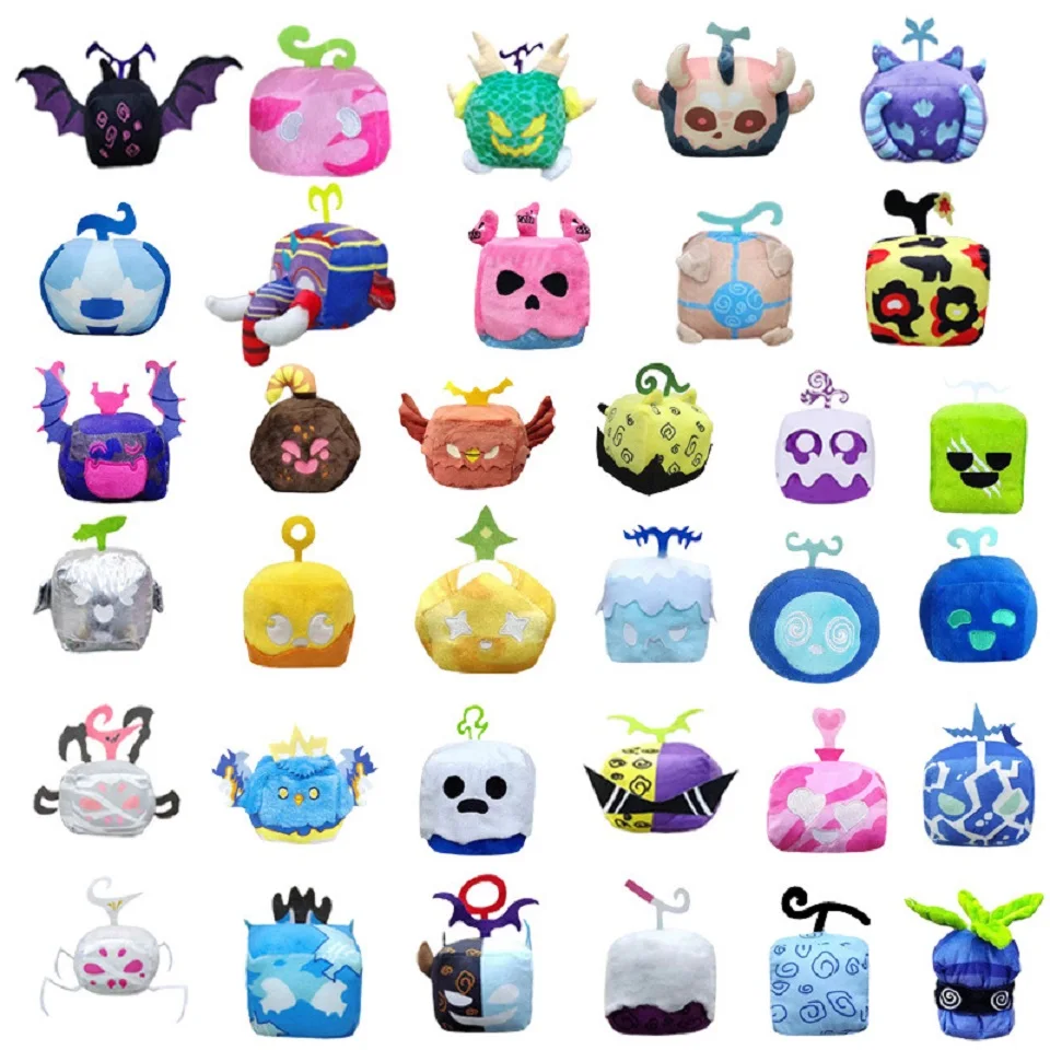 Новые детские игрушки Blox Fruits плюшевая кукла аниме-игра мягкая ужасов с фруктами