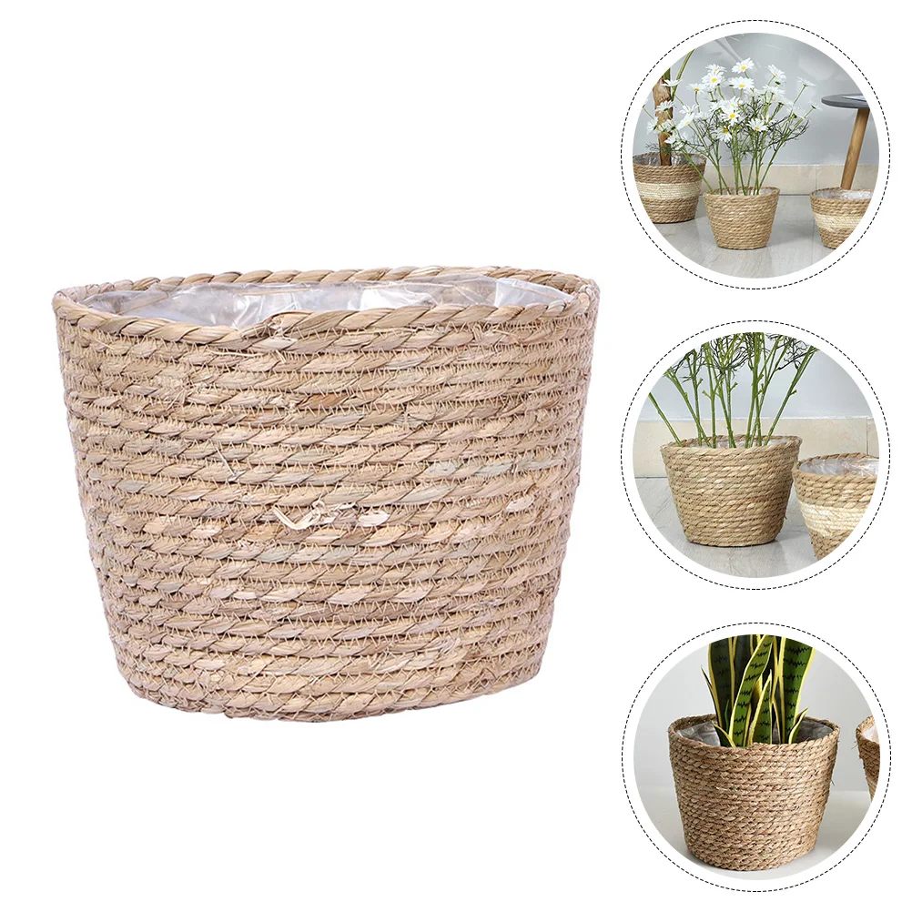 

1Pc Woven Holder Planter Flower Pot Flower Basket for Home