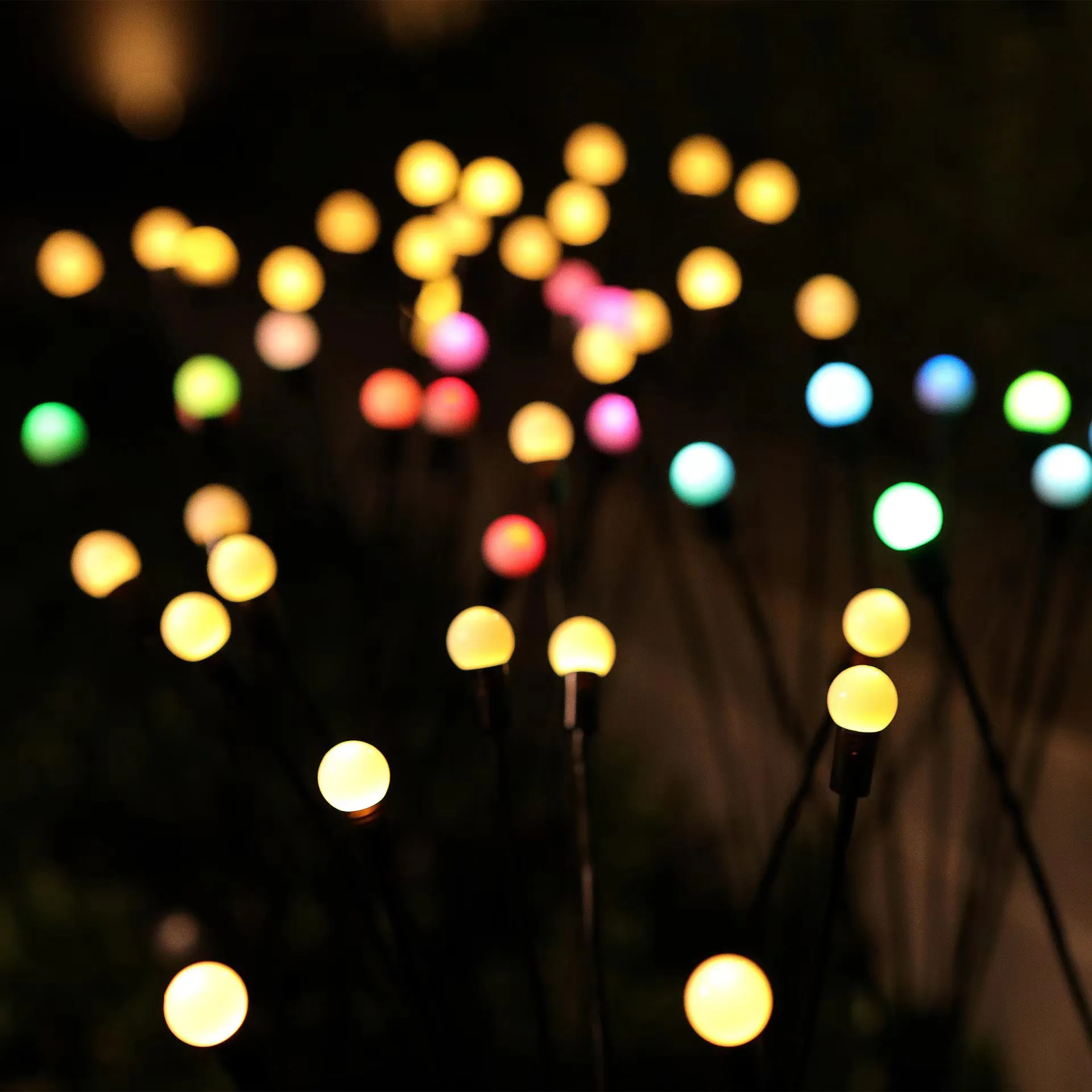 

Solar Outdoor Light LED Firefly Lamp Garden Decoration Waterproof Garden Home Lawn Fireworks Light Floor New Year Christmas