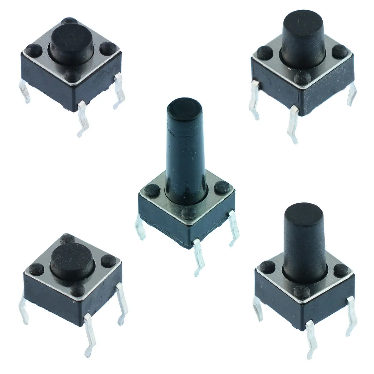 

2PCs 6mm Momentary Tactile Mini Miniature Push Button Switch PCB Mounted SPST