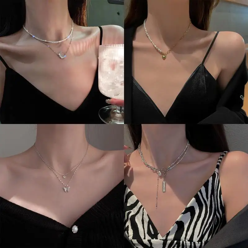 

Cartoon Creative Kawaii Collarbone Chain Simple Necklace Accessories Trend Temperament Ornaments Pendant Exquisite Little Gift