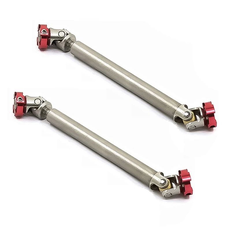 

2X RC Model Metal Flange Head Transmission Shaft CVD For 1/14 Tamiya RC Truck 1/10 RC Car SCX10 D90 RC4WD(110-130Mm)