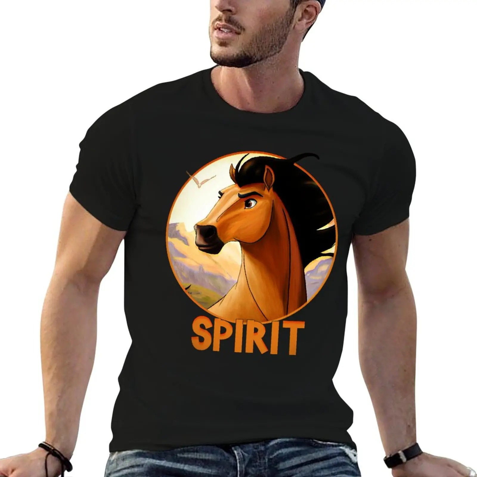 Фото Футболка Spirit Stallion Of The Cimarron, удобная рубашка с короткими рукавами для тренировок