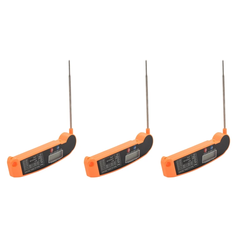 

3X Digital Instant Read Meat Thermometer With Highly Accurate Temperature Probe, Electric Cooking Thermometer