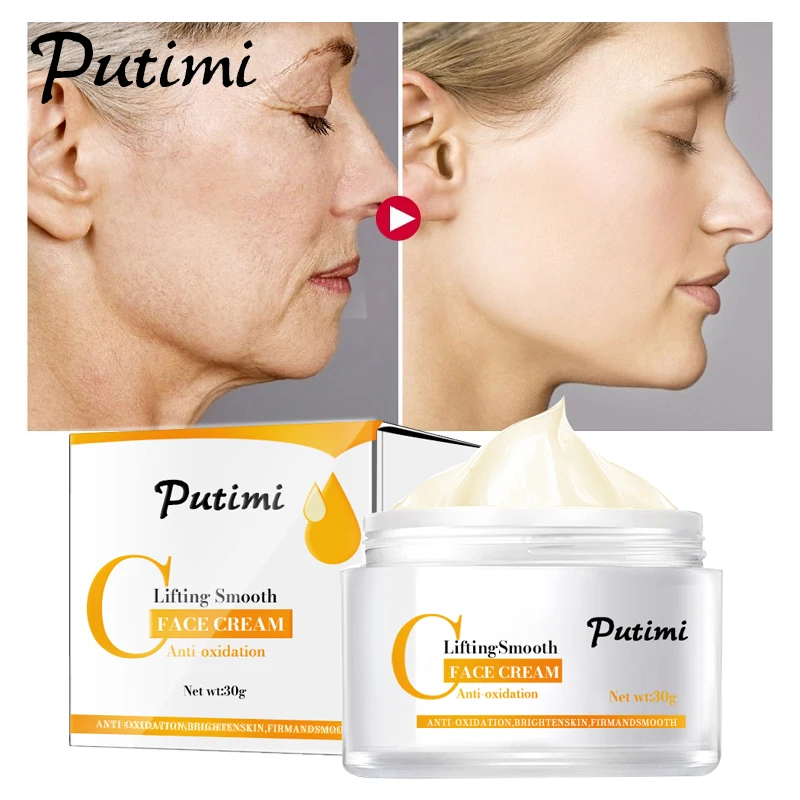 

PUTIMI Smooth Face Cream Nourishing Serum Skin Care Whitening Moisturizing Anti Wrinkle Firming Lifting Face Cream Day Cream