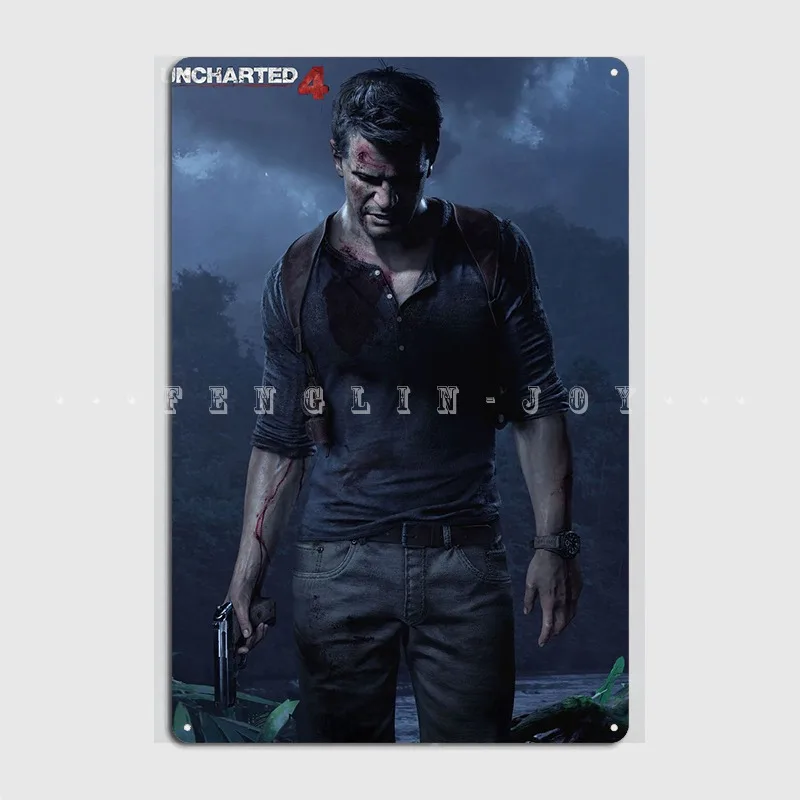 

Uncharted 4 Metal Sign Cinema Living Room Garage Club Customize Plaques Tin Sign Poster