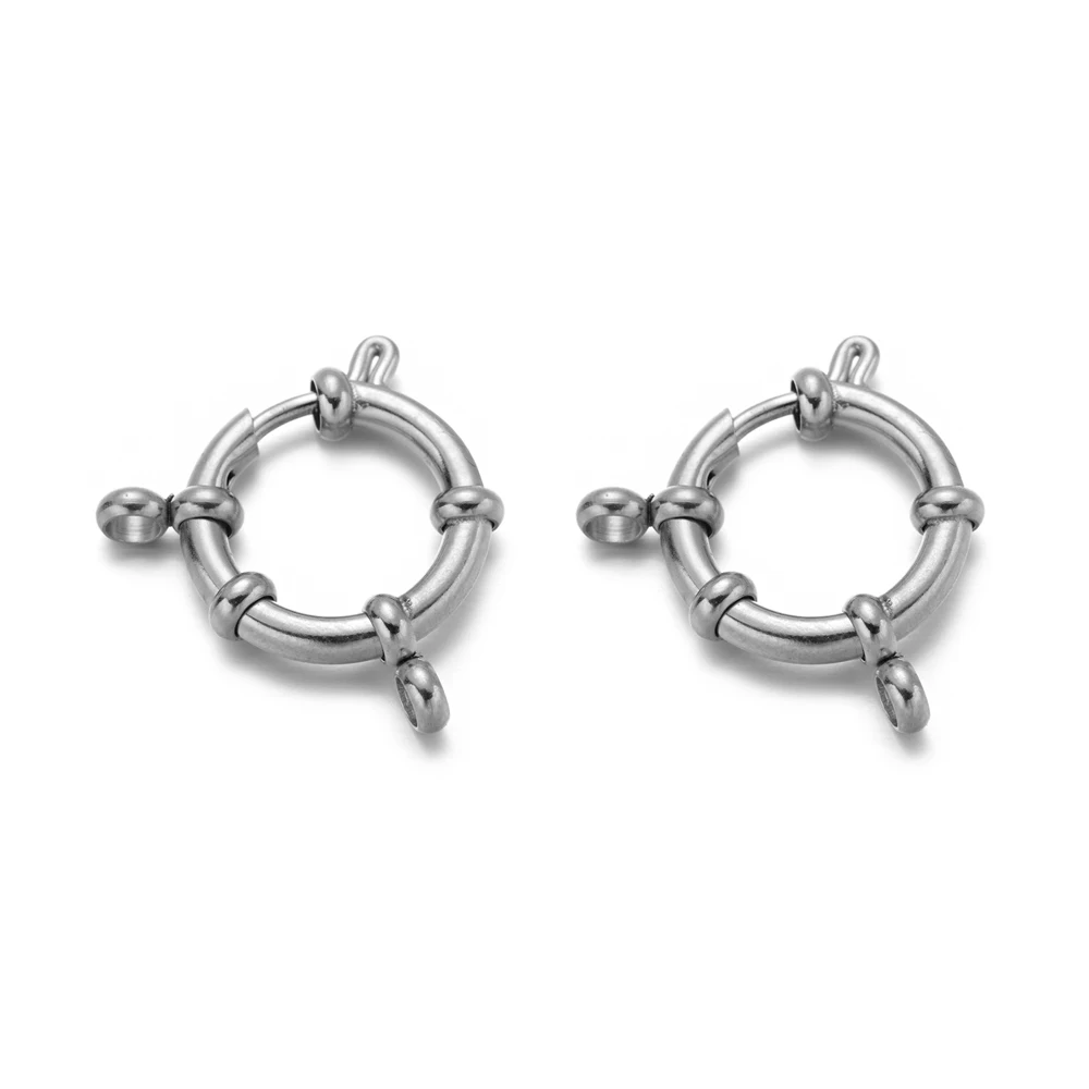 Круглые Пружинные застежки из нержавеющей стали 4 шт. для браслетов ожерелий