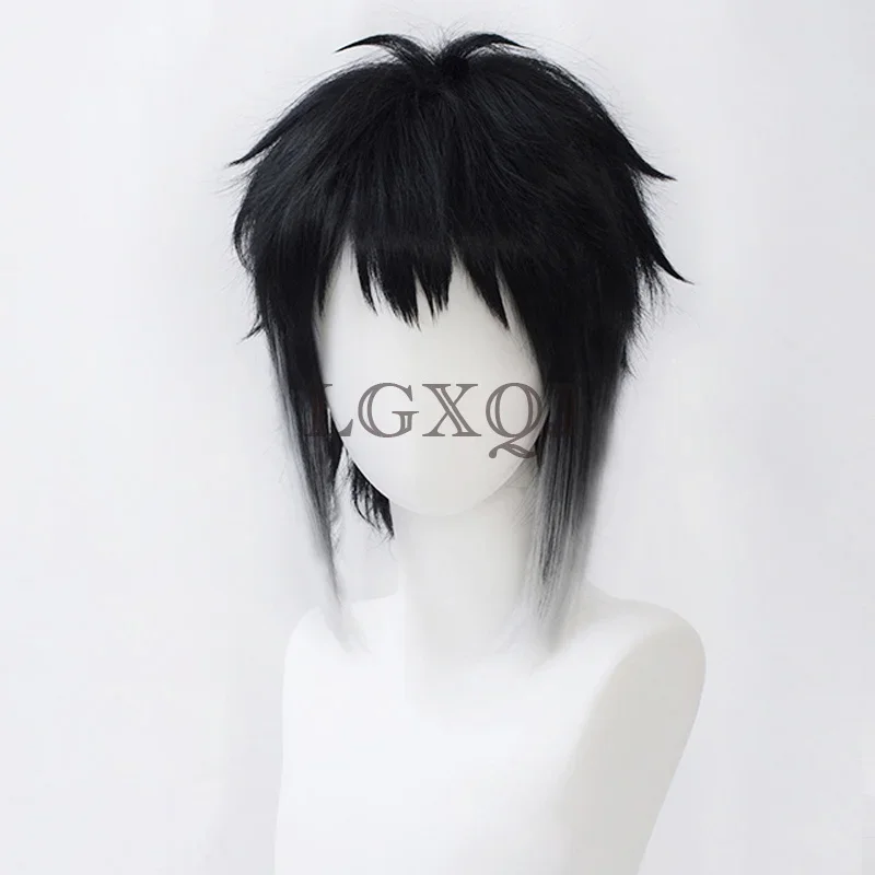Парик для косплея Ryunosuke Akutagawa аниме Bungo парик бродячих собак 30 см черный белый цвет