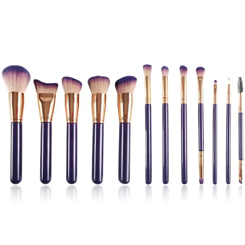 

12pcs Double Head Makeup Brush Set Short Wooden Handle Eyelash Eyeshadow Kit Brush Foundation Blush Blend Cosmetic Brushes