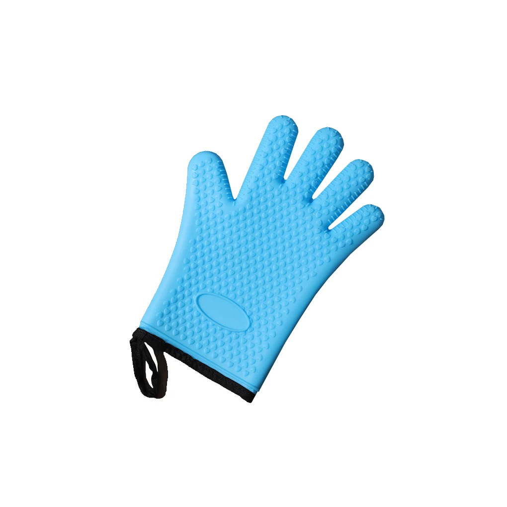 

1/2/3 перчатка для духовки, кухонная Водонепроницаемая прихватка для микроволновки с подогревом, многоразовая портативная прихватка, цвет голубой
