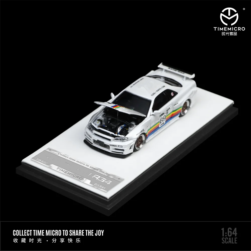 TIME MICRO 1:64 GTR34 камуфляжная модель автомобиля из сплава для коллекции и отображения