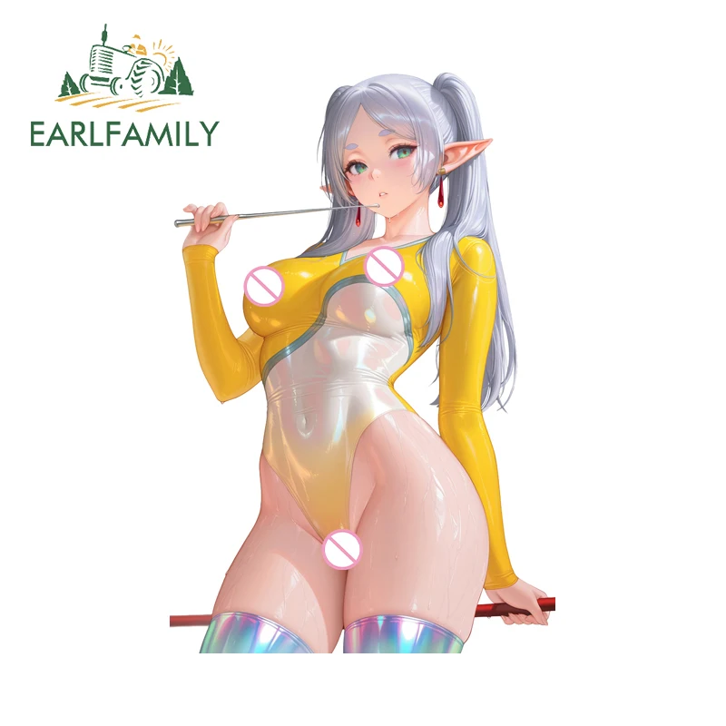 

EARLFAMILY спортивный костюм Frieren автомобильные наклейки забавная красота графика крутые индивидуальные наклейки солнцезащитный крем фургон гоночные аксессуары