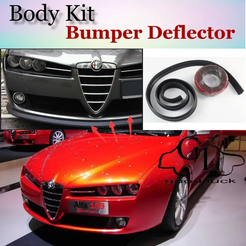 

Дефлектор губ на бампер для Alfa Romeo 159 AR 2005 ~ 2015, передняя юбка спойлера ДЛЯ TOPGEAR Friends, комплект для тюнинга автомобиля/кузова/полосы