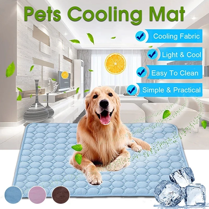Dog Mat Cooling Summer Pad Pet Ice Pad For Dogs Cat Blanket Sofa Breathable Bed Summer Washable For Small Dogs Pet Supplies