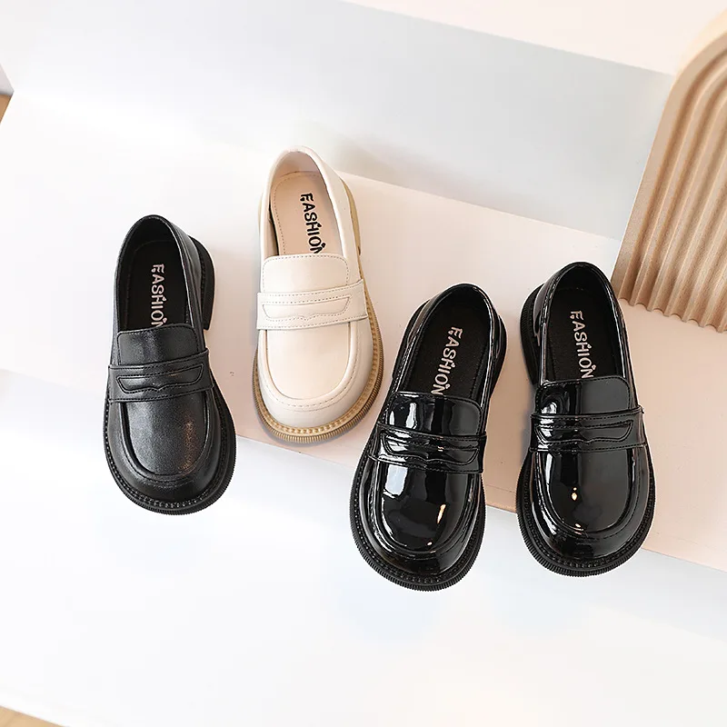 

Детские кожаные туфли, модные туфли принцессы для девочек, черные туфли с мягкой подошвой, детская повседневная обувь для фотографий, весна-осень