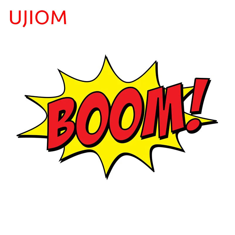 

UJIOM BOOM Funny Warning Wall Sticker Waterproof Vinyl Decal Kitchen Helmet Living Room Bathroom Bedroom Decoration