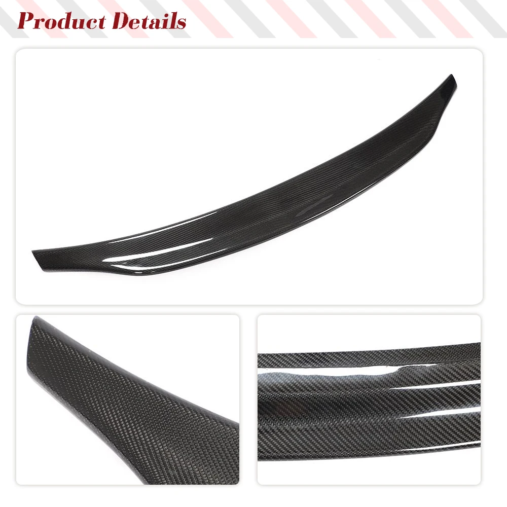 Фото Spoiler samochodowy do bagażnika Audi A6 C8 Base & Sline S6 Sedan 2019-2022 Spoiler z włókna węglowego Spoiler tylnego skrzydła HighKick Lip №5