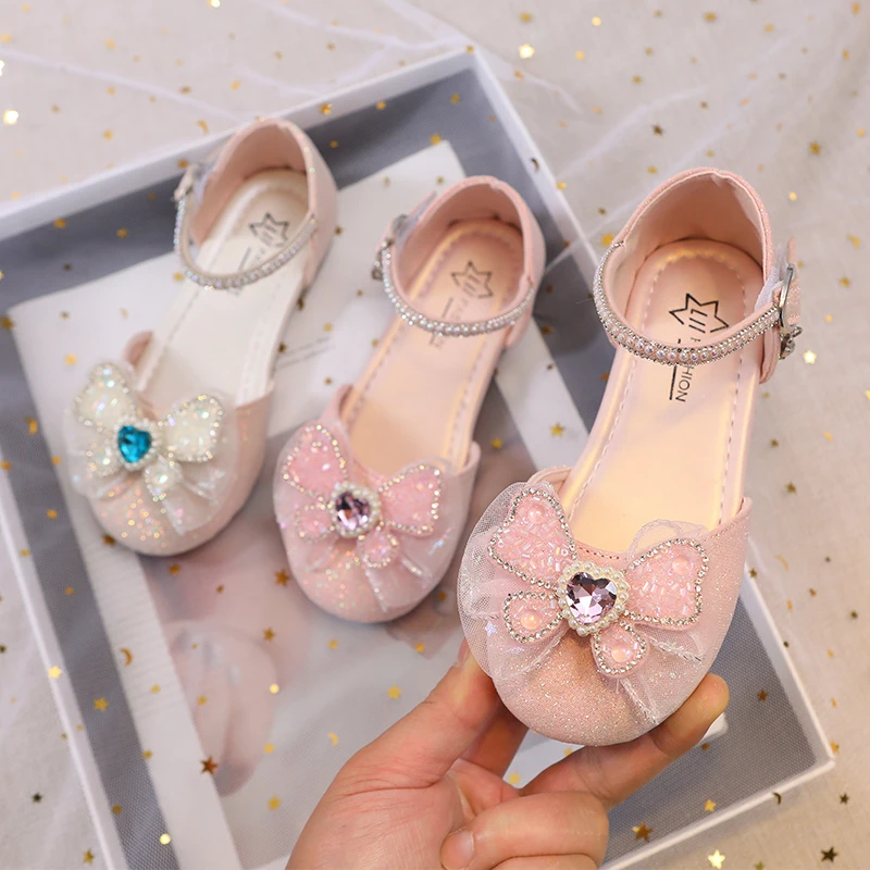 

Сандалии Детские на низком каблуке шикарные принцессы с сапфировыми пальцами Детская Мода Мэри Джейн для фото свадебные шоу 2023 лето