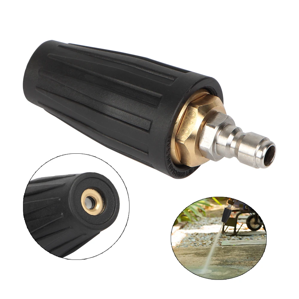 

Car Washer For High Pressure Washer Water Gun 1/4 Quick Connect Rotating Turbo Nozzle Cleaner Accessory 4000PSI 4.0 Gpm