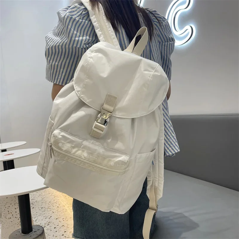 Lesportsacs Girl однотонный дорожный рюкзак большой вместимости легкий студенческий 1343