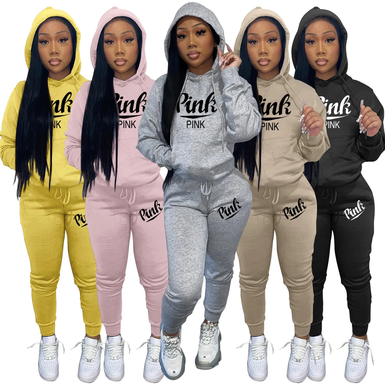 

2022 NEW Women Tracksuit Pullover Hoodie Sports Suit Female Autumn Winter Sweatshirt Sets Sportswear Suits For Woman