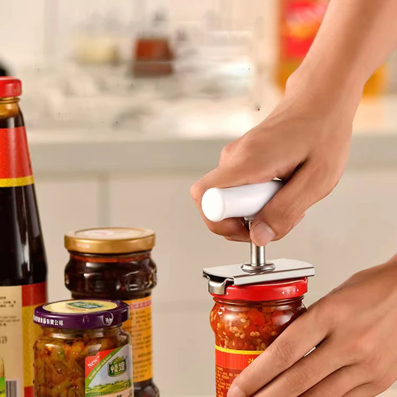 

Adjustable Multi-function Bottle Cap Opener Stainless Steel Lids Off Jar Opener Labor-saving Screw Can Opener for Kitchen Gadget