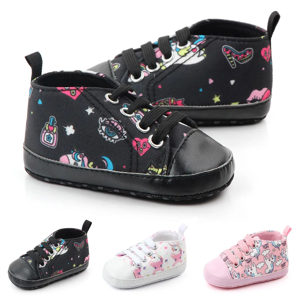 

2022 Spring Cute Unicorn Baby Shoes Boy Girl Sneakers Warm Soft Bottom Anti Slip Newborn Shoes Toddler Enfant First Walkers